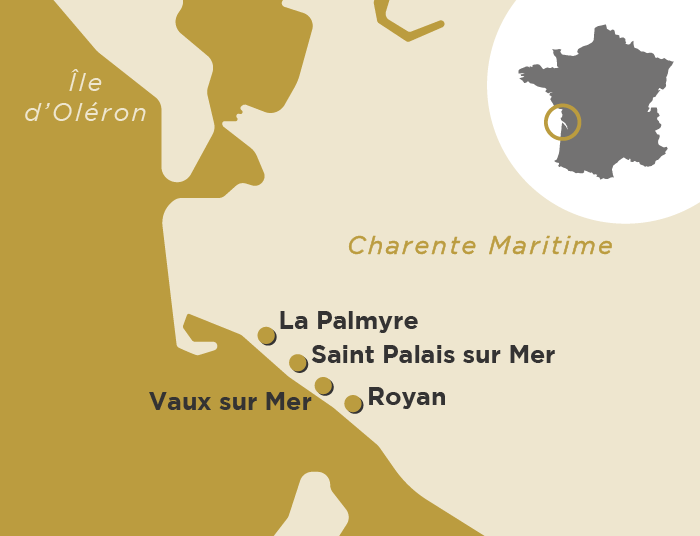 Carte zone d'intervention de Régat Conciergerie
